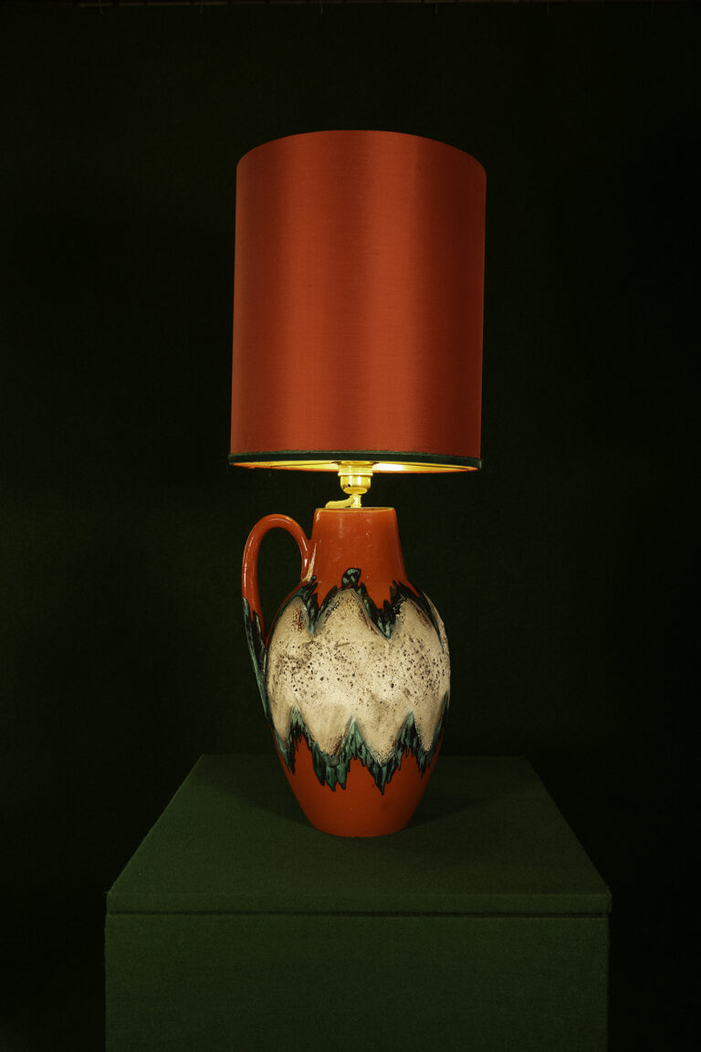 Pied de lampe vintage en céramique